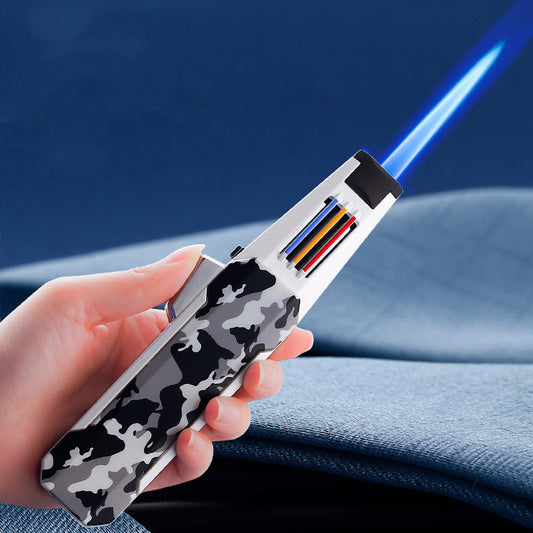 Personality Creative Windproof Straight Flush Pen Gas Lighter